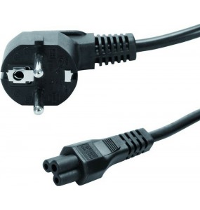 Powertech Schuko - IEC C5 Cable 1.5m Μαύρο (CAB-P005)