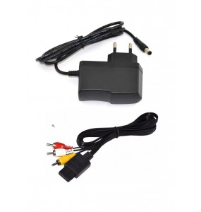 SNES Adapter | Τροφοδοτικό Super Nintendo SNES |RCA Audio Video Cord AV Cable